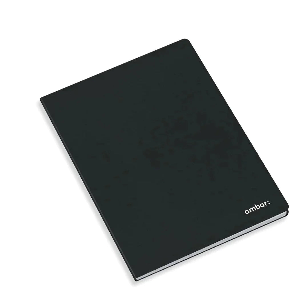 Caderno Agrafado Ancor Capa Preta A4 Quadriculado