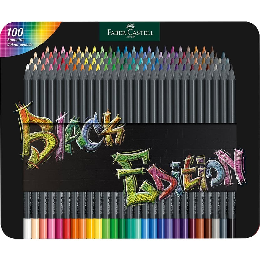 100 Lápis De Cor Black Edition