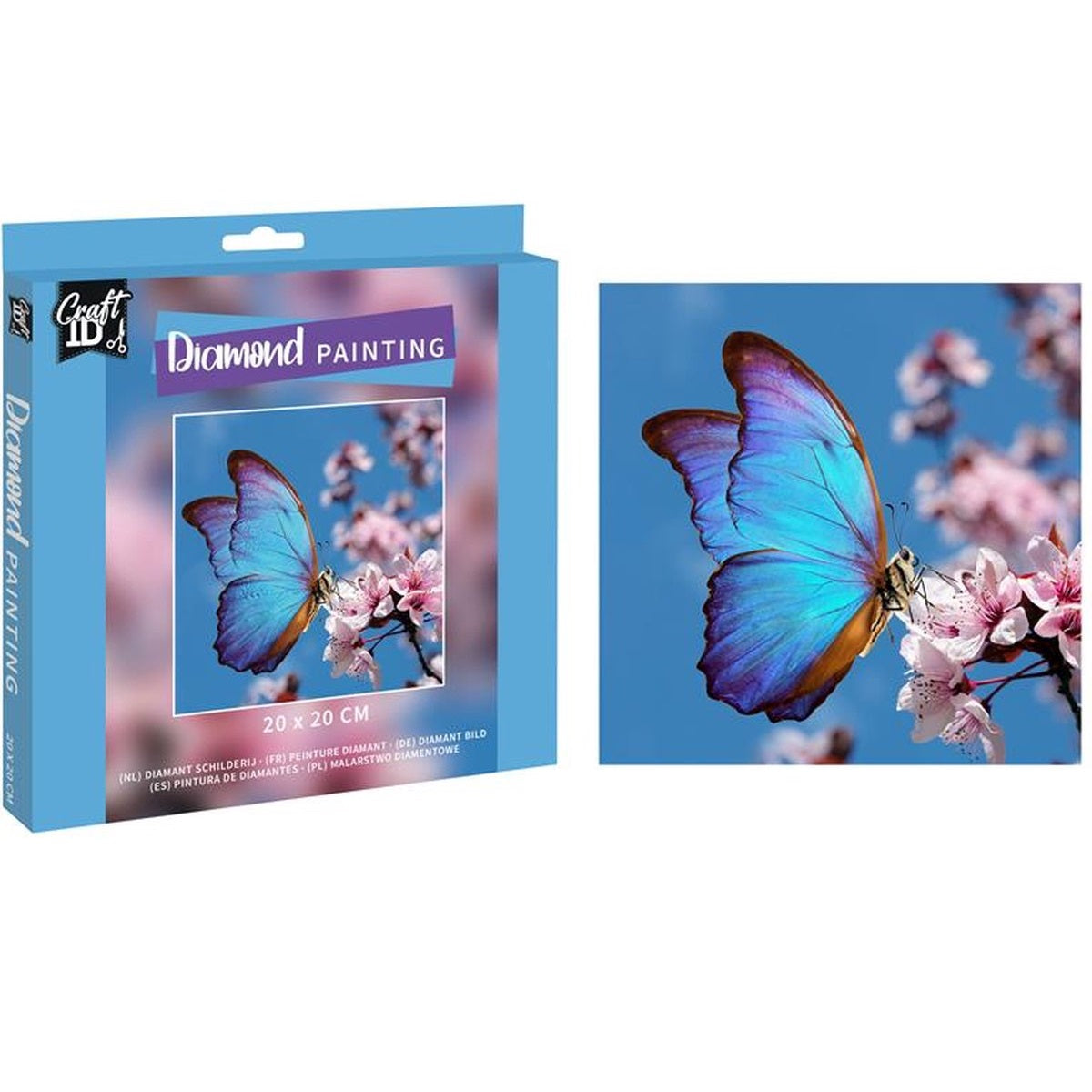 Pintura Com Diamantes Borboleta 20×20