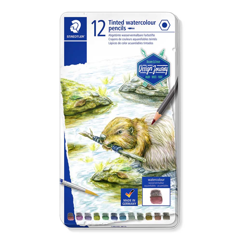 12 Lápis De Cor Tintado Design Journey Staedtler
