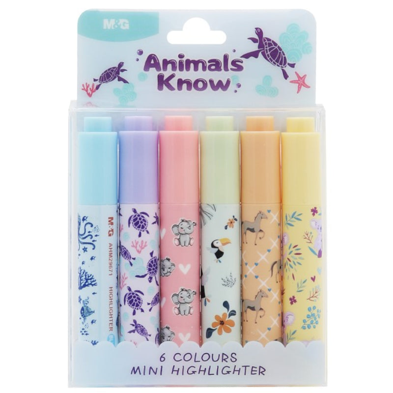 Sublinhadores Mini M&G Animals Know