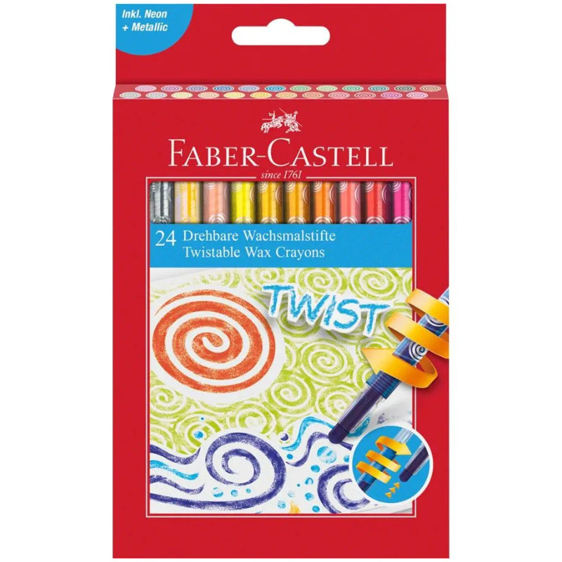 24 Lápis de Cera Twist - Faber-Castell