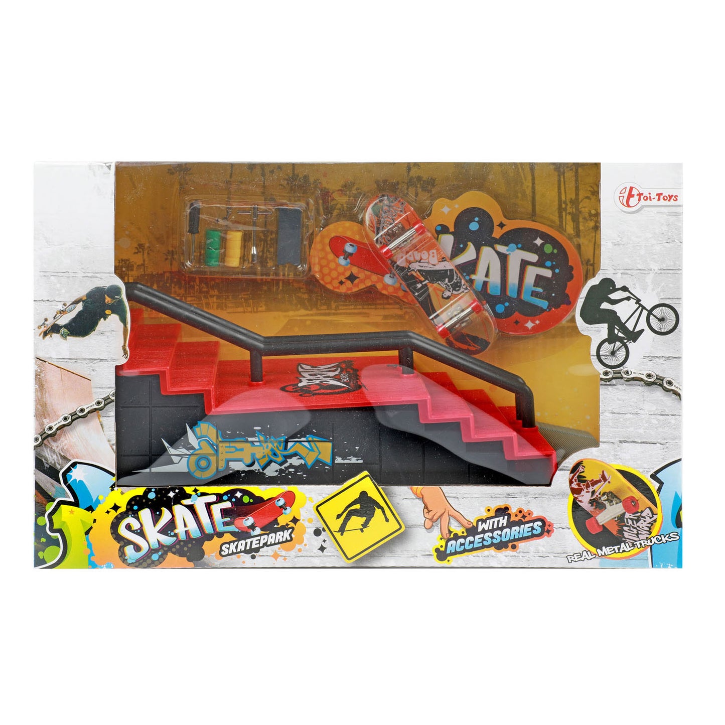 Rampa com Skate / BMX Com Acessórios