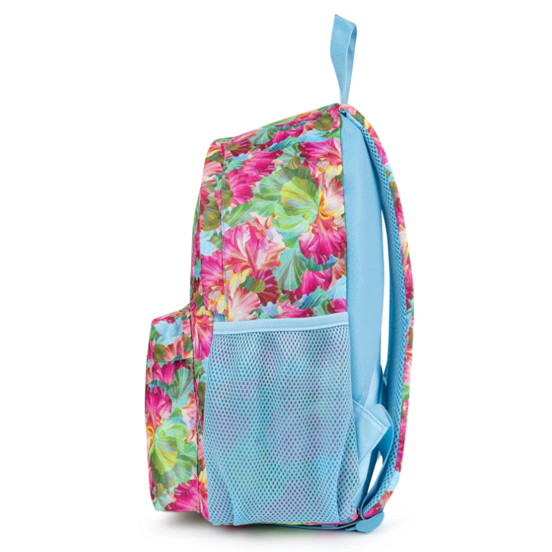 Mochila Escolar Ambar - Tropical Flowers Teen Moonflower