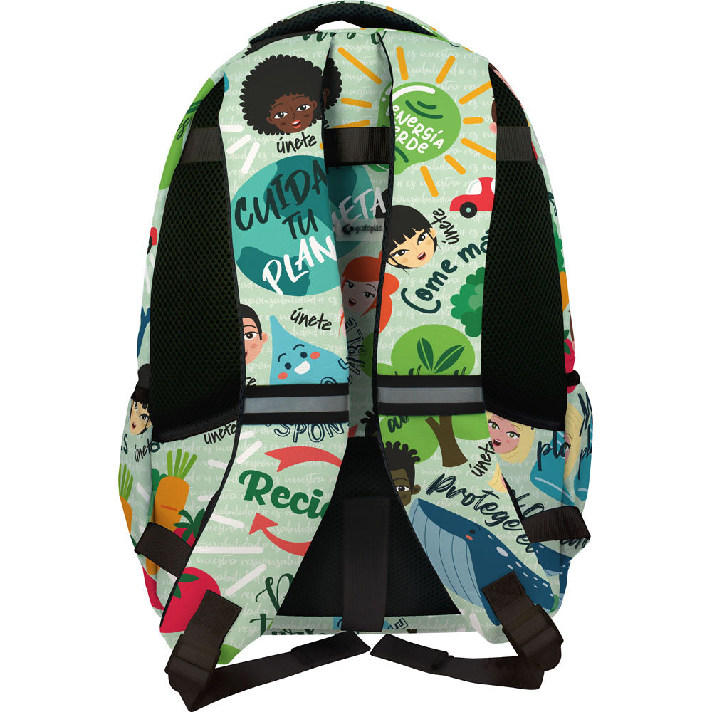 Mochila Escolar Roomy Revolution Green