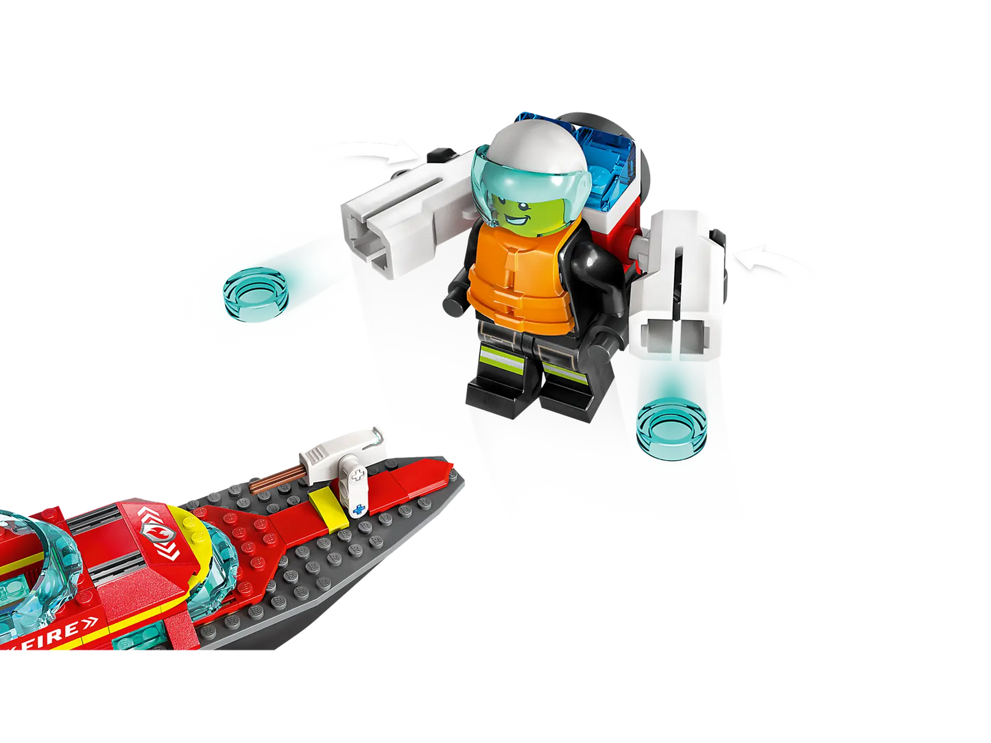 LEGO City 60373 - Barco de Resgate dos Bombeiros