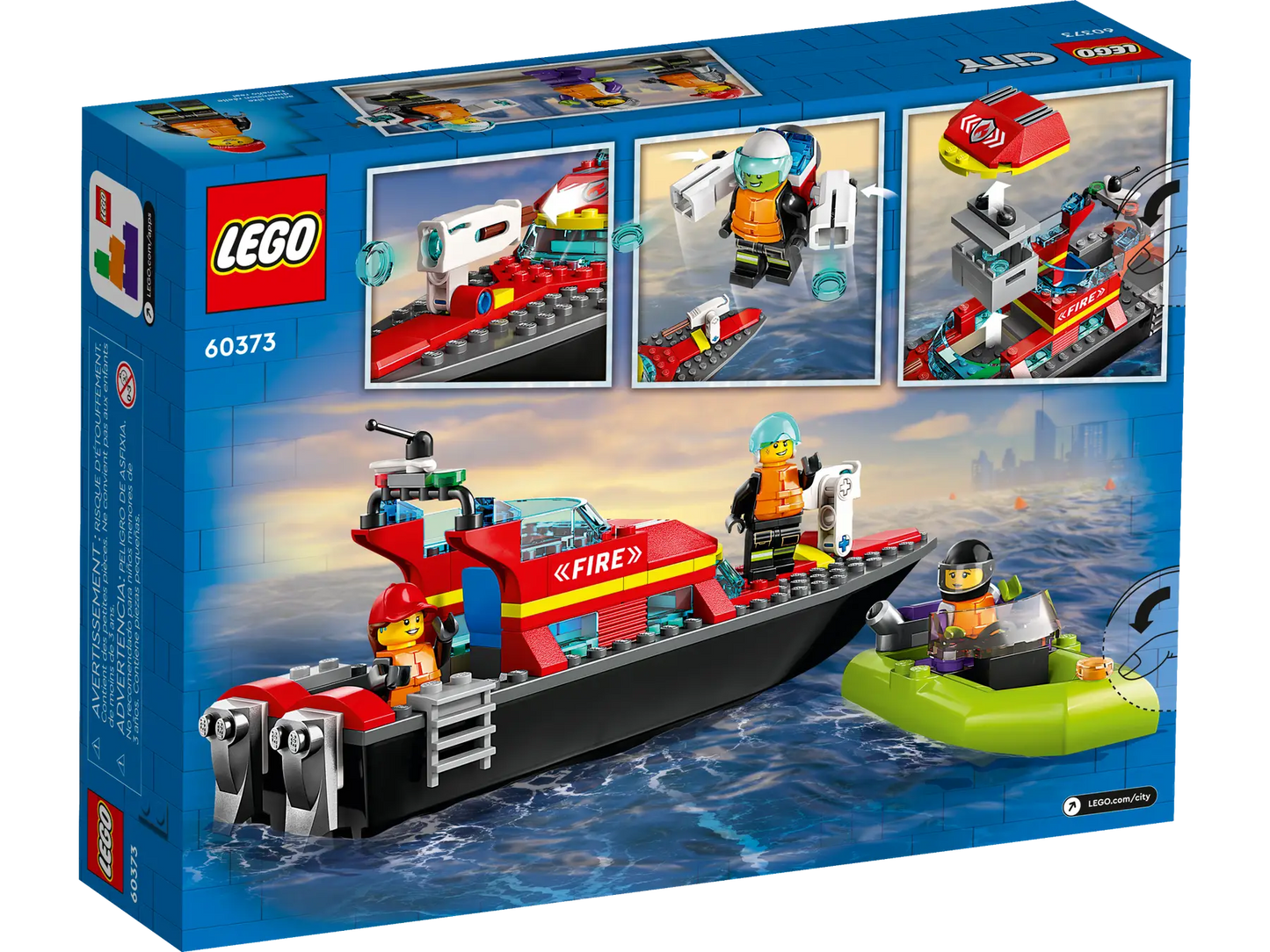 LEGO City 60373 - Barco de Resgate dos Bombeiros