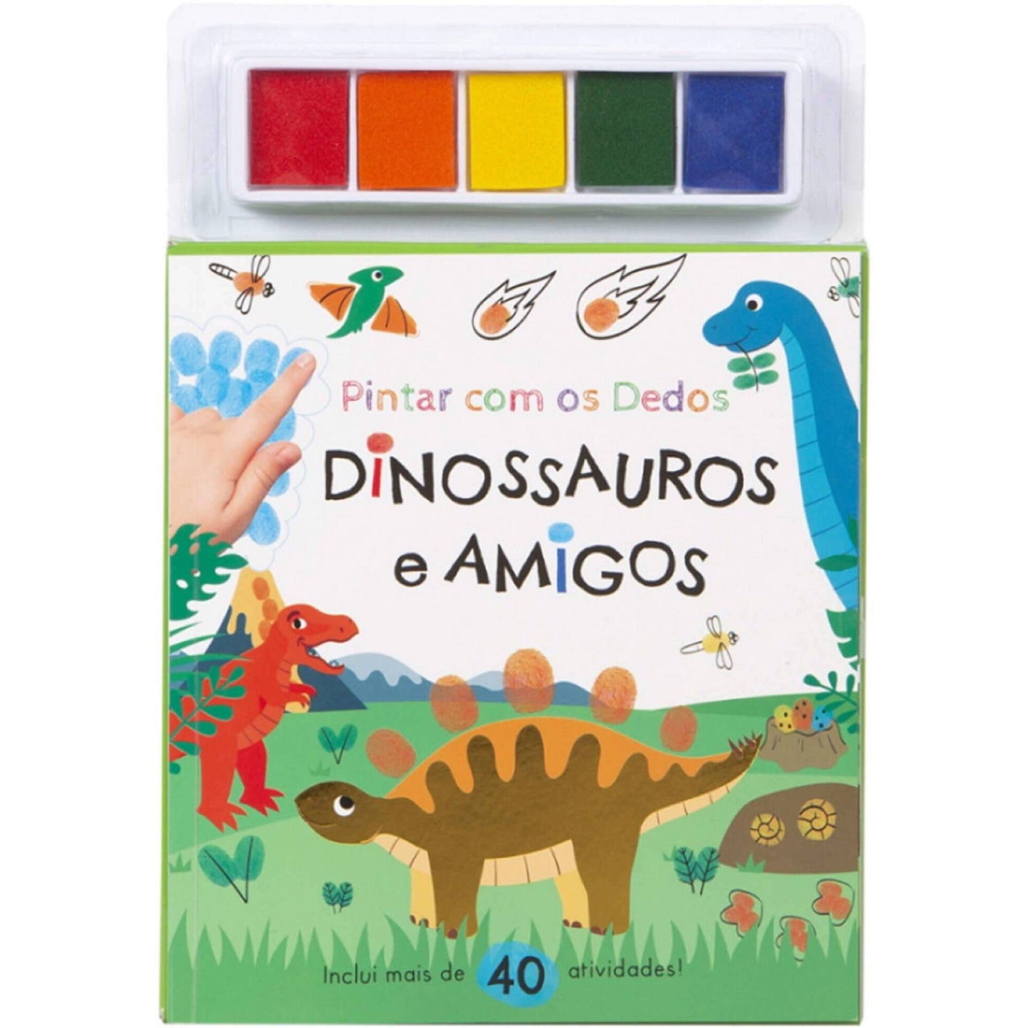 Pintar com os Dedos: Dinossauros e amigos