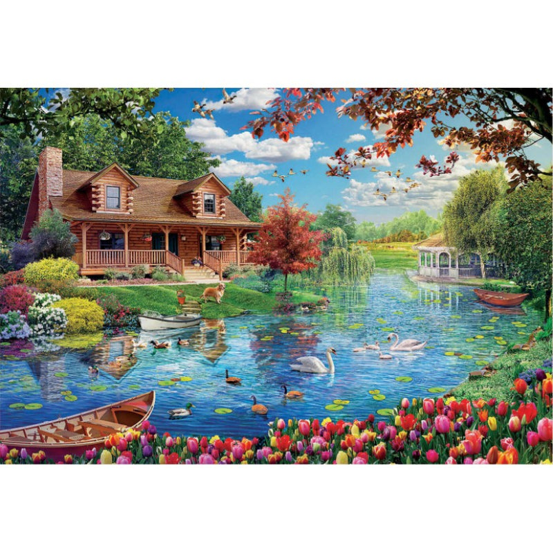 Puzzle 5000 Peças - Casa no Lago