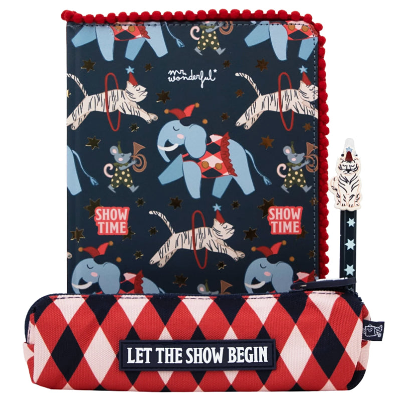 Conjunto de Escrita Mr. Wonderful - Circo