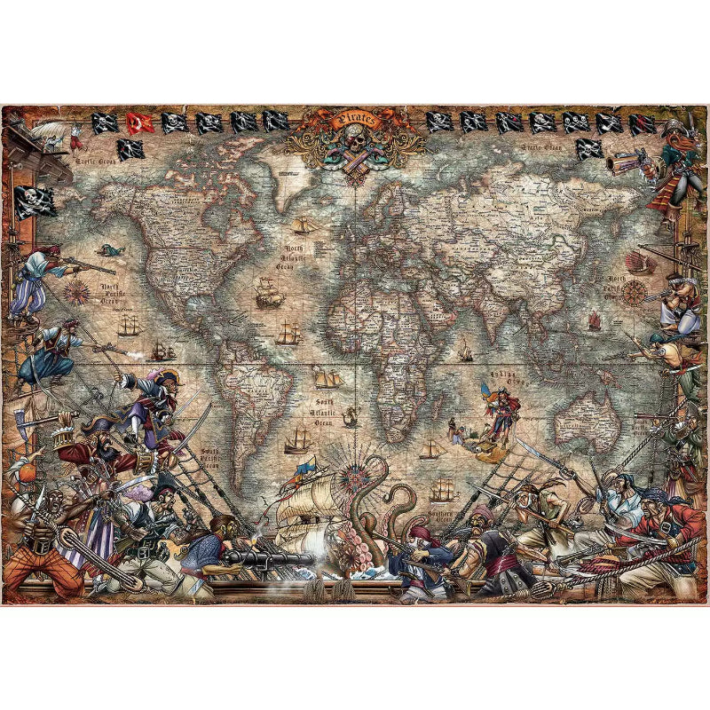 Puzzle 2000 Peças - Mapa de Piratas