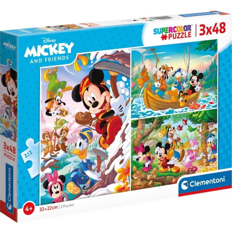 Puzzles 3x48 Peças - Mickey Mouse