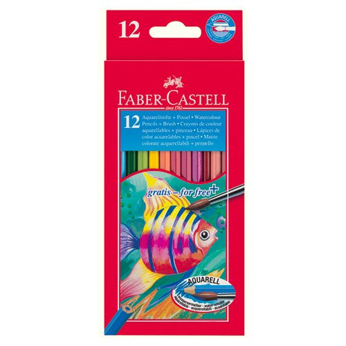12 Lápis de Cor Aguarela Faber-Castell Grip