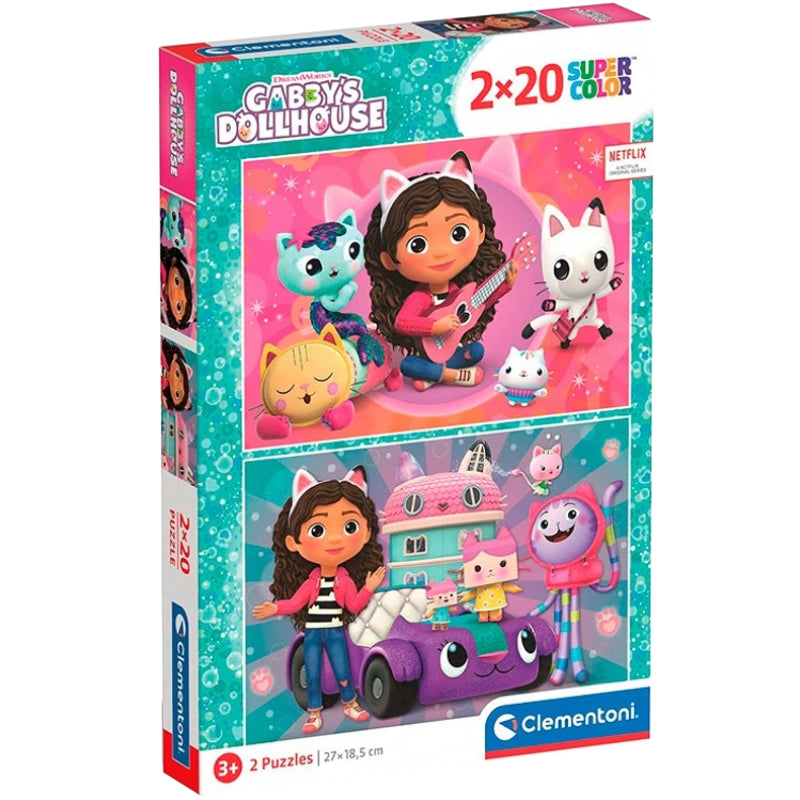 Puzzles 2x20 Peças - A Casa Mágica da Gabby