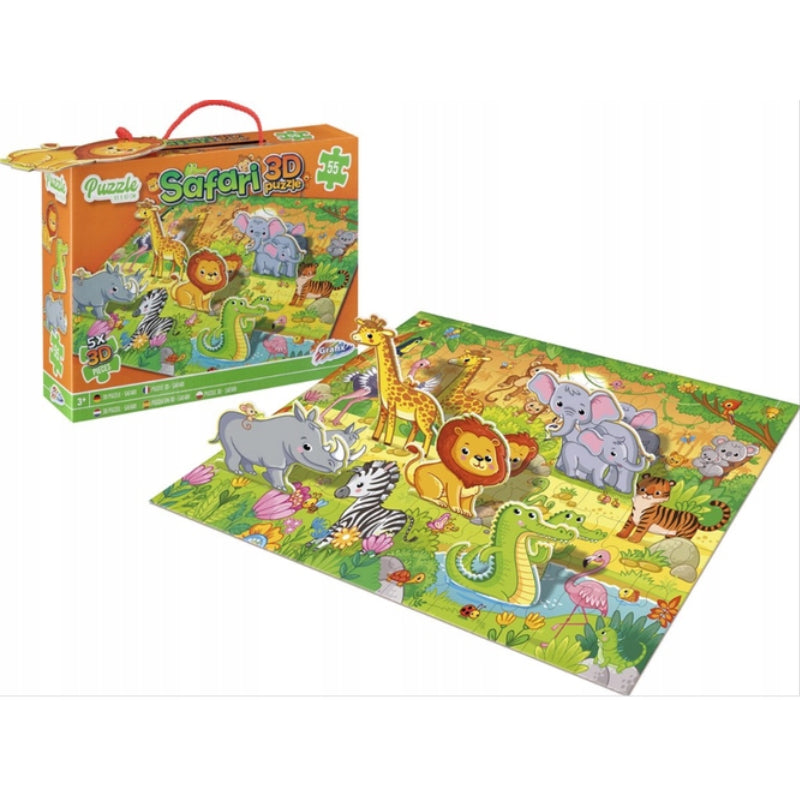 Puzzle 3D - 55 Peças - Animais