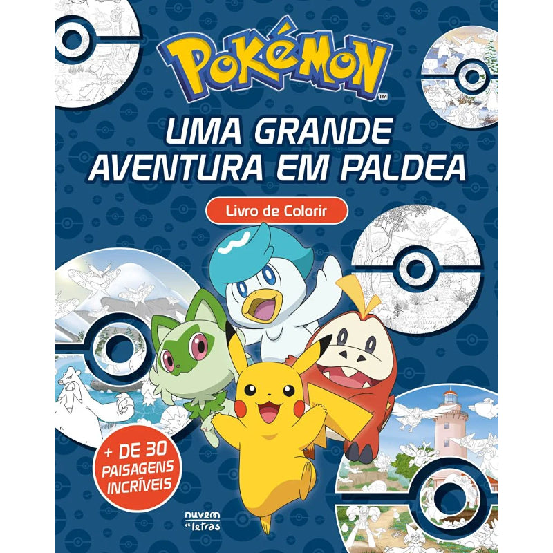 Pokémon: Uma Grande Aventura em Paldea: Livro de Colorir