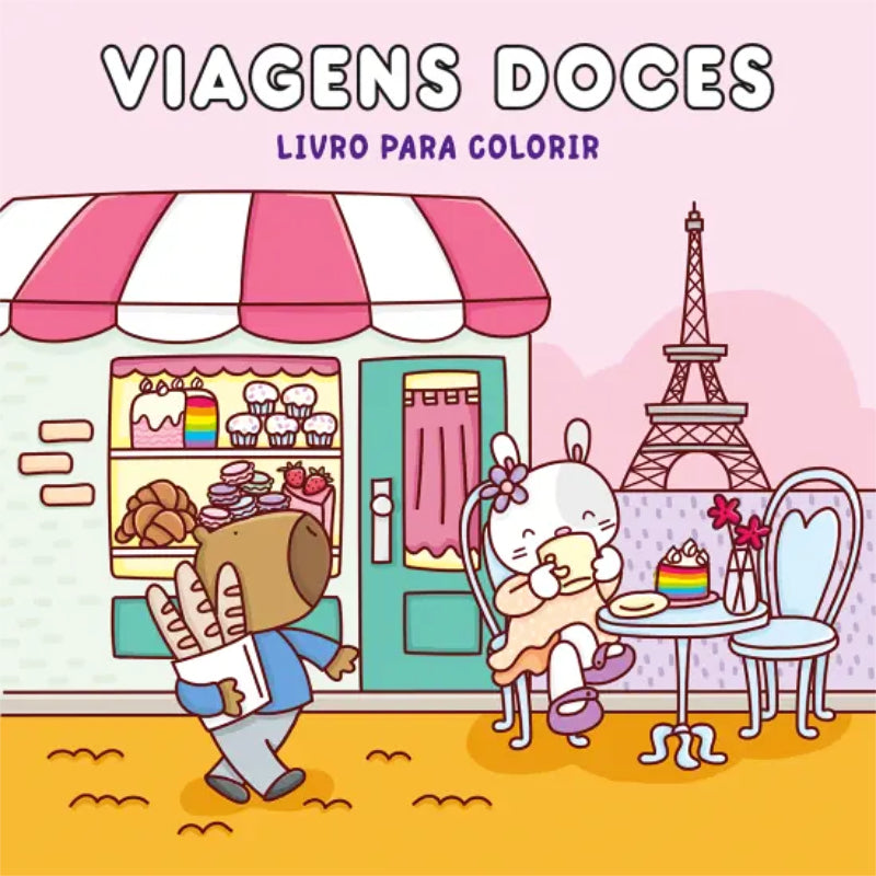 Viagens Doces: Livro para Colorir