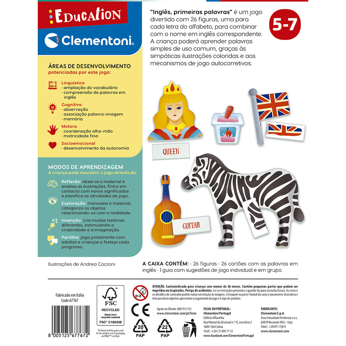 Jogo Clementoni Inglês, Primeiras Palavras