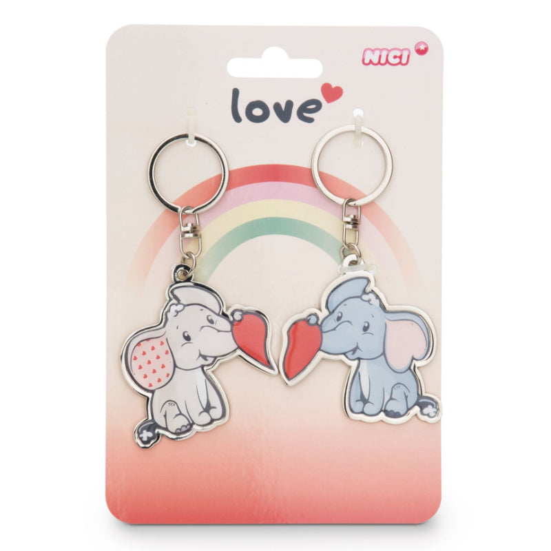 Porta-chaves Elefante Metálico c/ 2 Peças - Nici