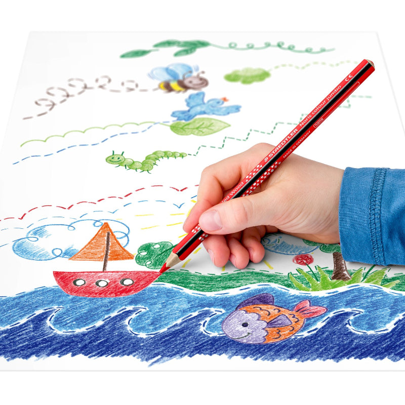 12 Lápis de Cor Triangular Staedtler Noris Jumbo