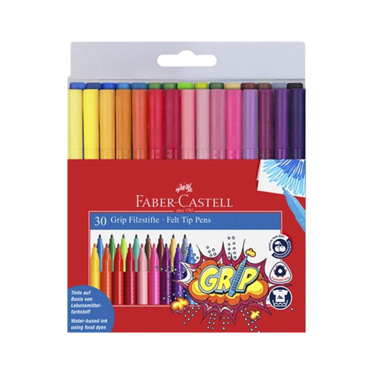 20 Canetas de Feltro Faber-Castell Grip