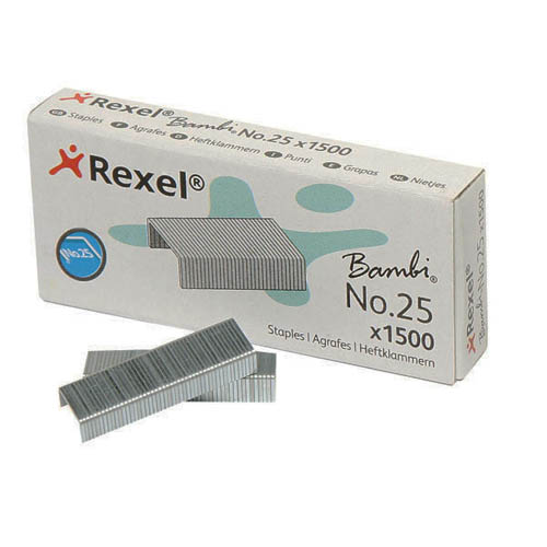 Rexel Caixa 1500 Agrafos Bambi n25 21/4