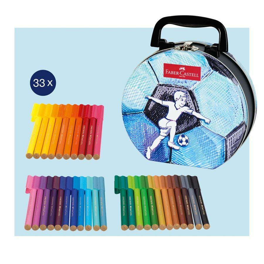 Mala Com 33 Canetas De Feltro Connector Faber-Castell