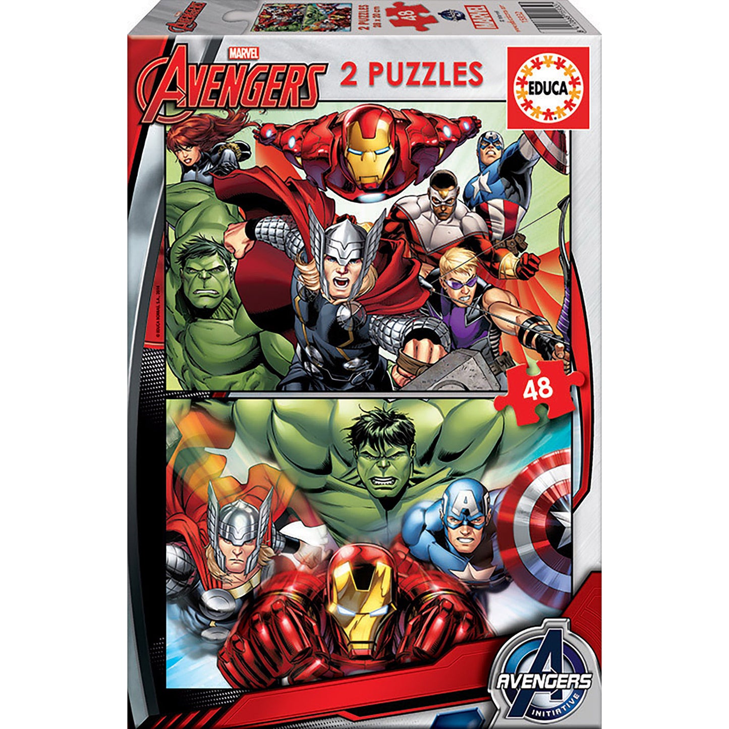 Puzzle 2x48 Peças - Vingadores