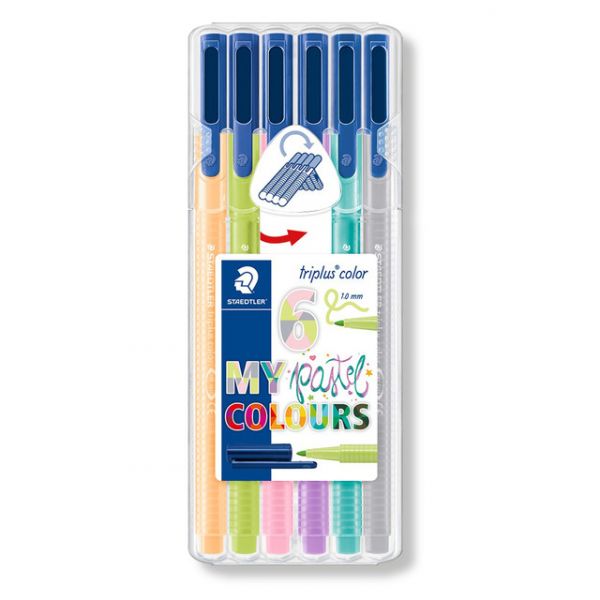 Staedtler Marcadores Triplus Color Cores Pastel Sortidos