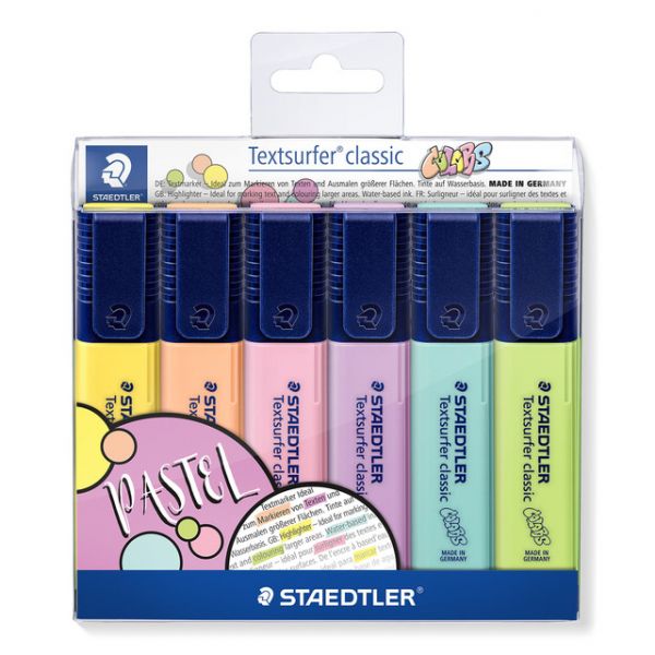Marcador Fluorescente Textsurfer Classic Pastel 6 Unidades