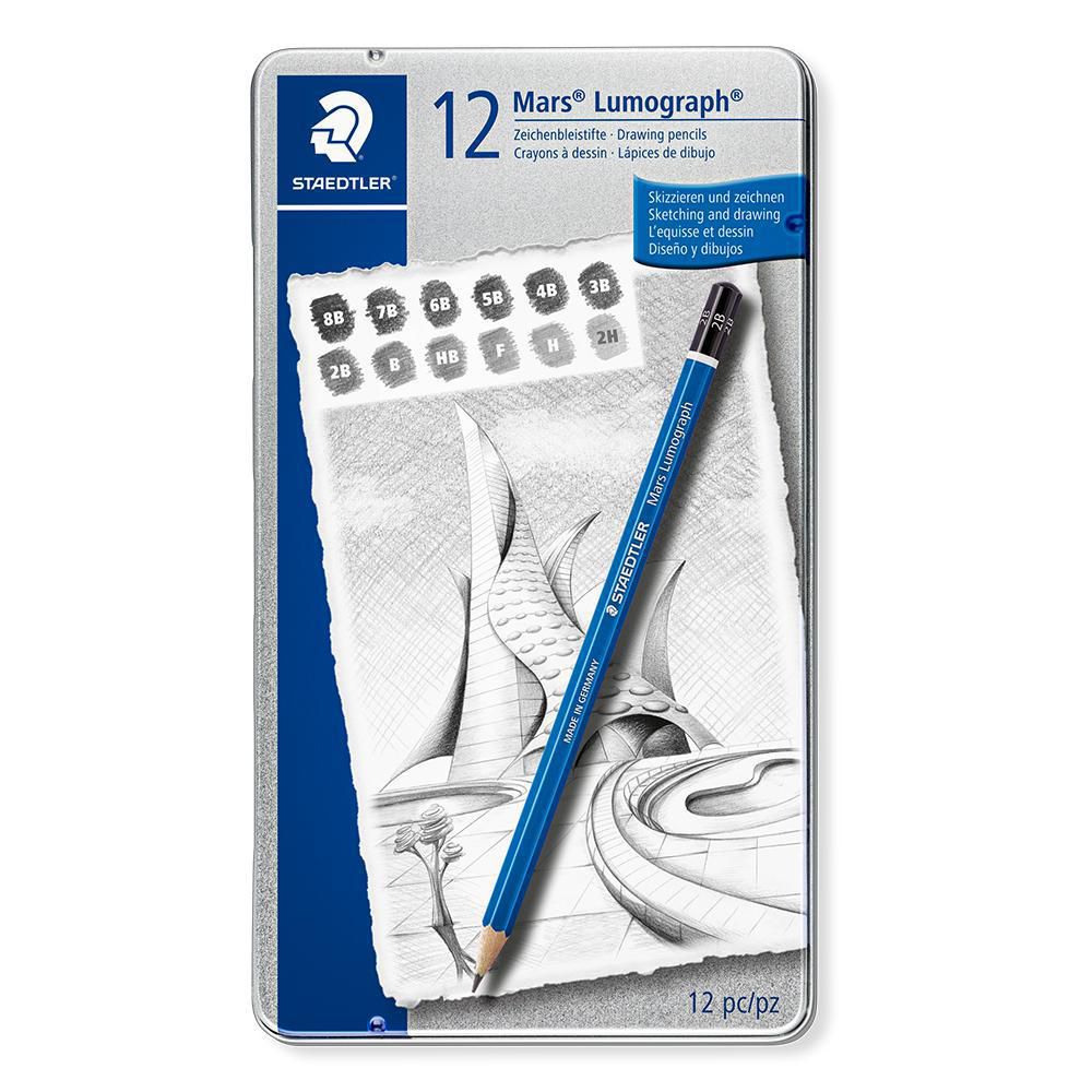 Lápis de Grafite Mars Lumograph, Minas 2B - HB