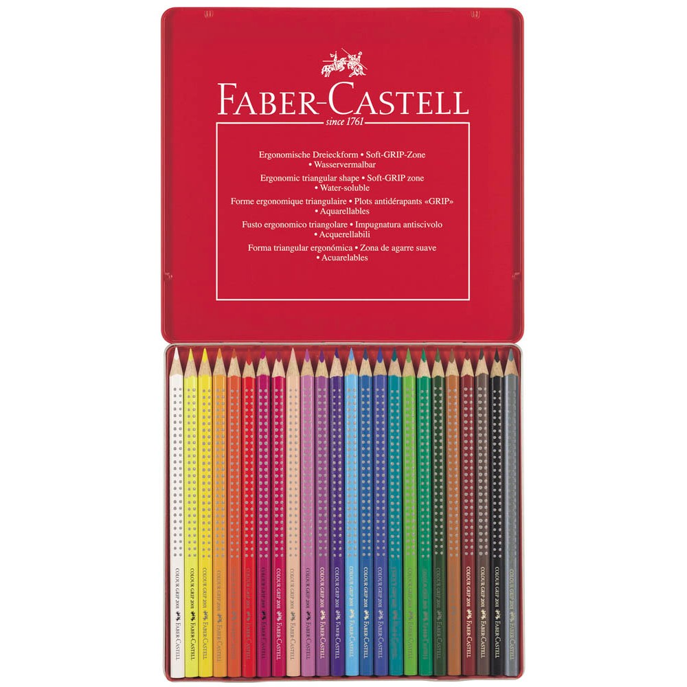 24 Lápis De Cor Faber-Castell Colour Grip