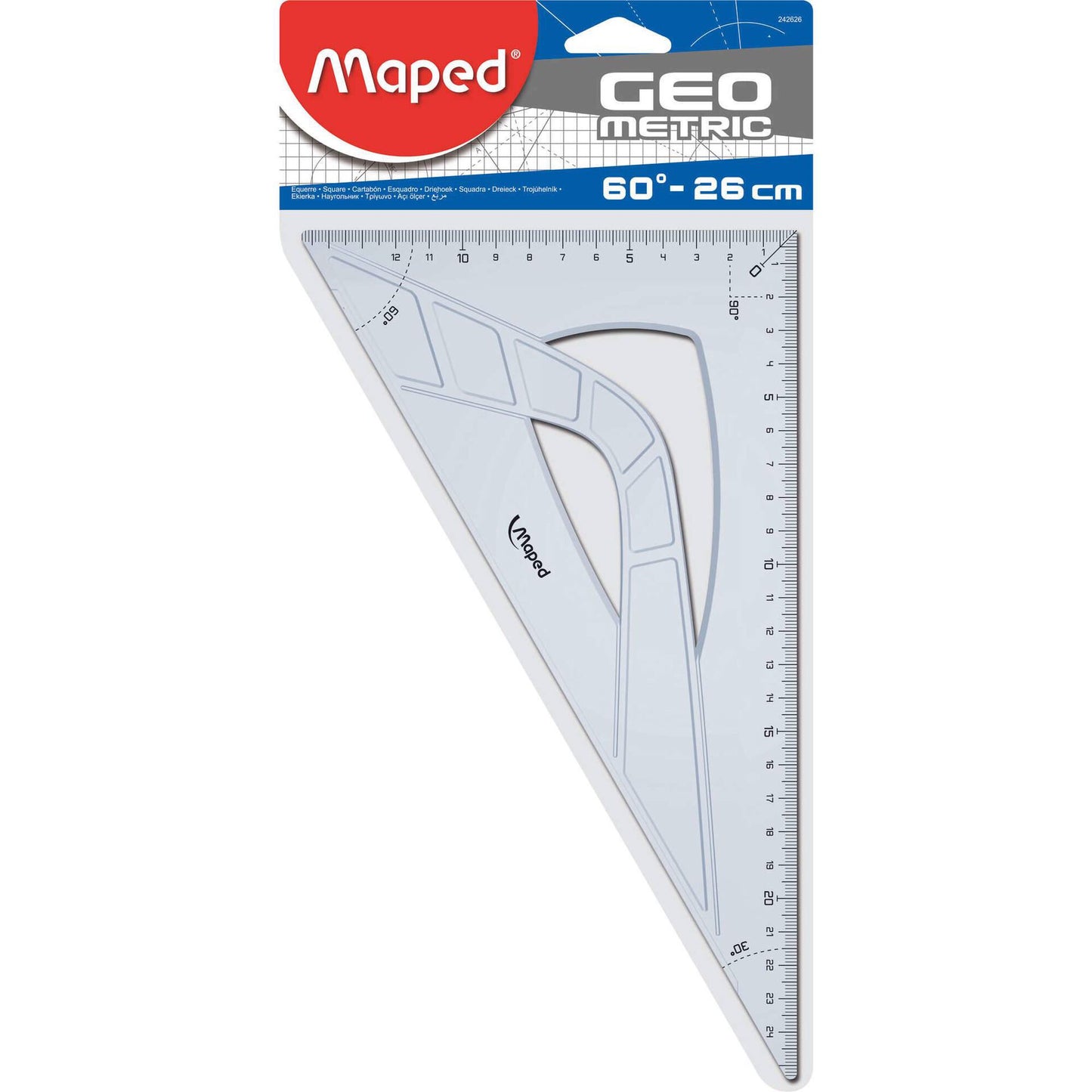 Esquadro de 26 Cm Ergonómico Geometric Maped Transparente