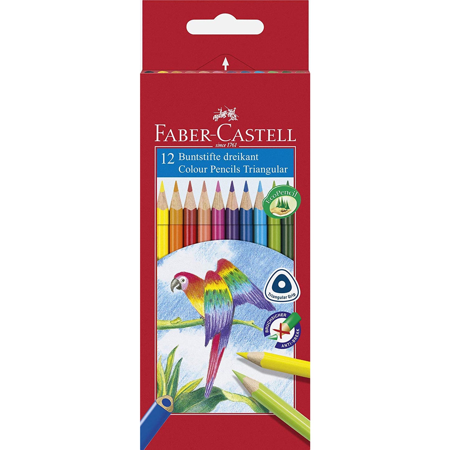 12 Lápis de Cor Triangulares Faber-Castell