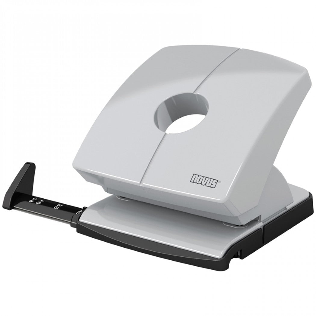 Furador Novus Cinzento (2 furos - Capacidade de Furação: 30 folhas)