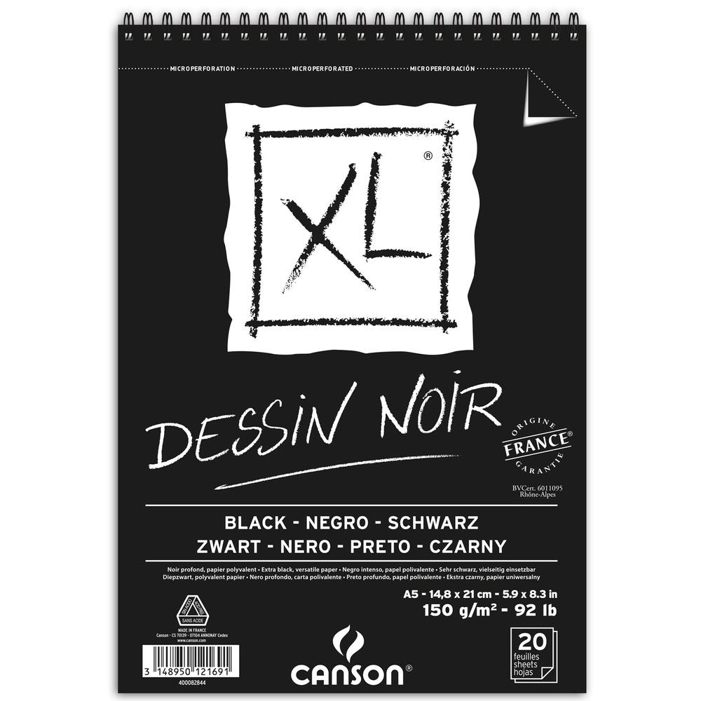 Bloco de Desenho XL A5 Preto