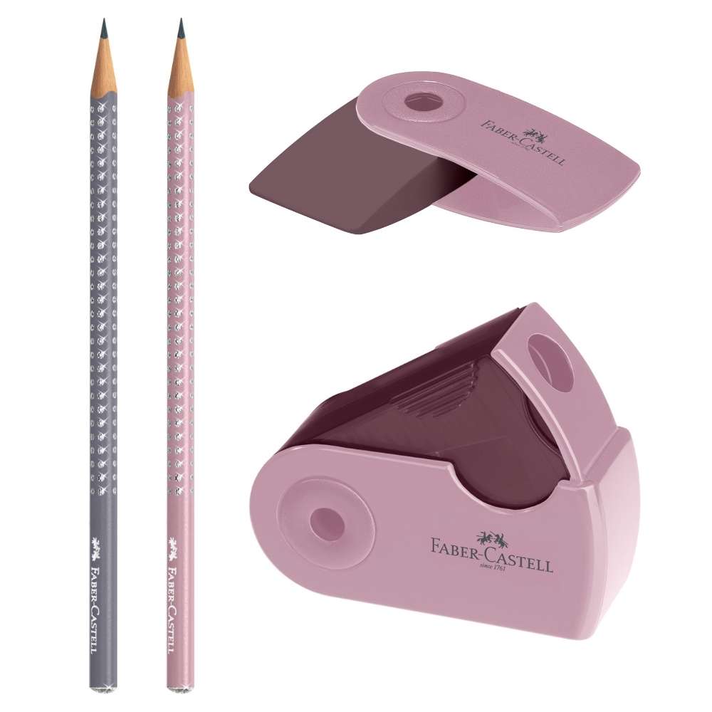 Pack - Lápis de Carvão+ Borracha + Afia Faber-Castell