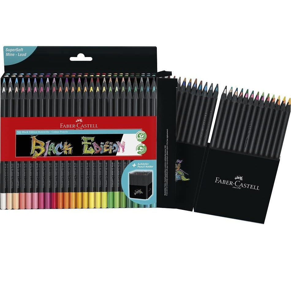 50 Lápis De Cor Faber-Castell BlackEdition