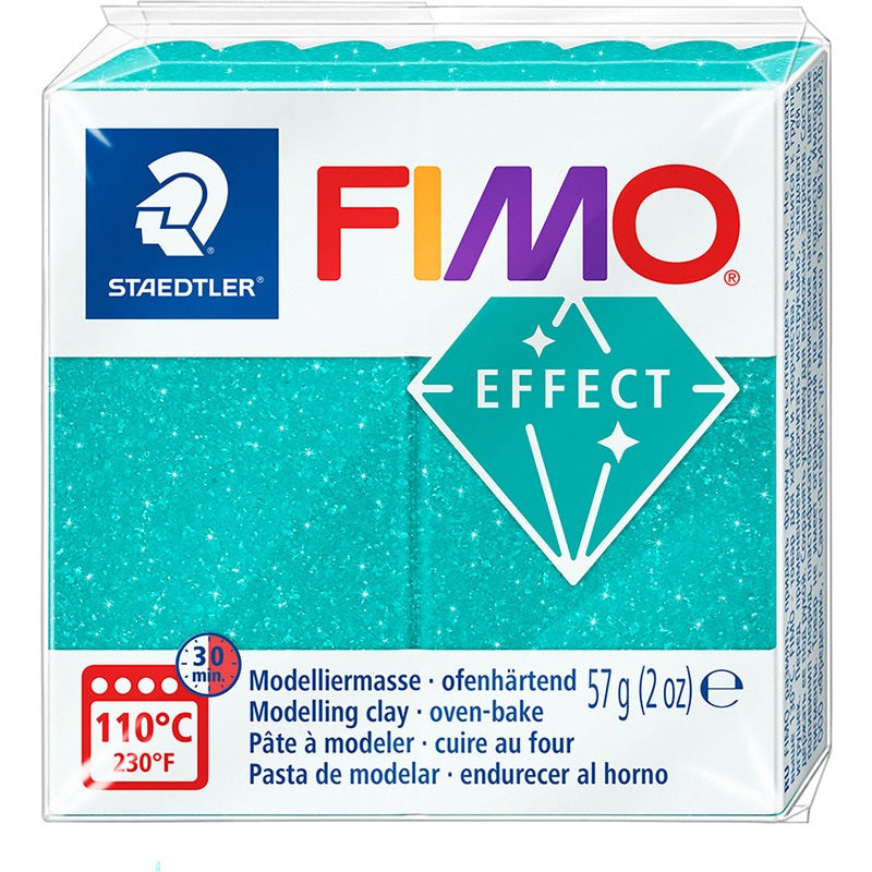 Embalagem de Fimo de 57 gramas com a cor 392 Turquesa Galáxia