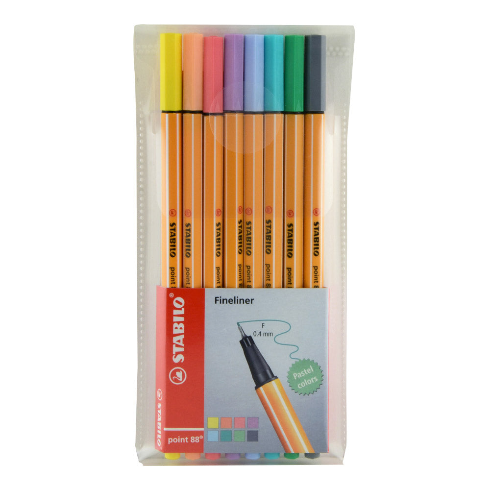 8 Canetas Fineliner - Cores Pastel
