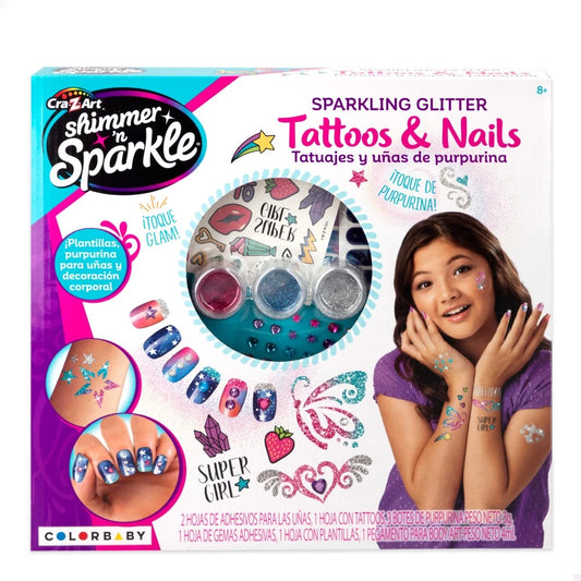 Shimmer 'n Sparkle Centro de Manicura e Tatuagem Para Meninas