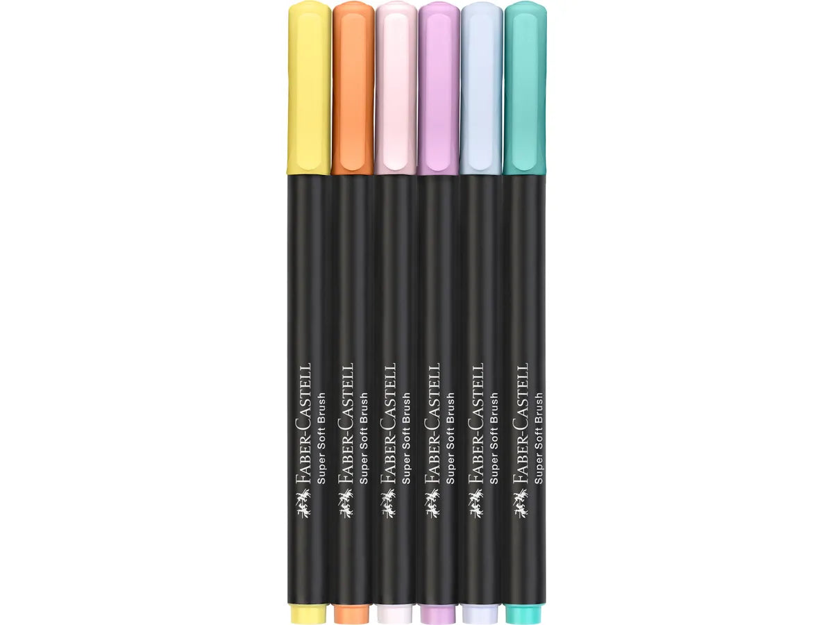 5 Canetas De Feltro Faber-Castell Black Edition Pastel