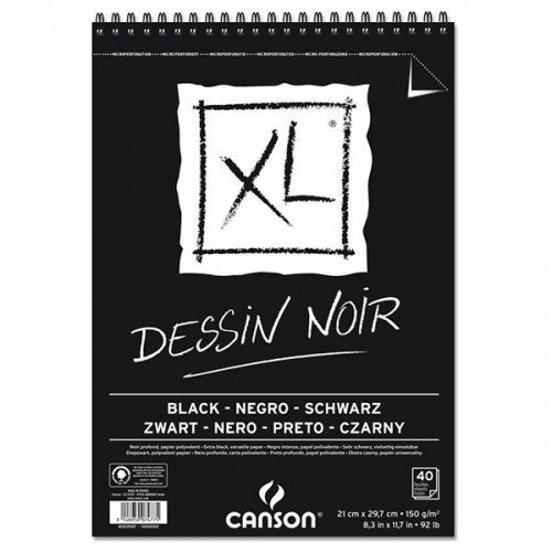 Bloco de Desenho Canson XL Black A4 150gr
