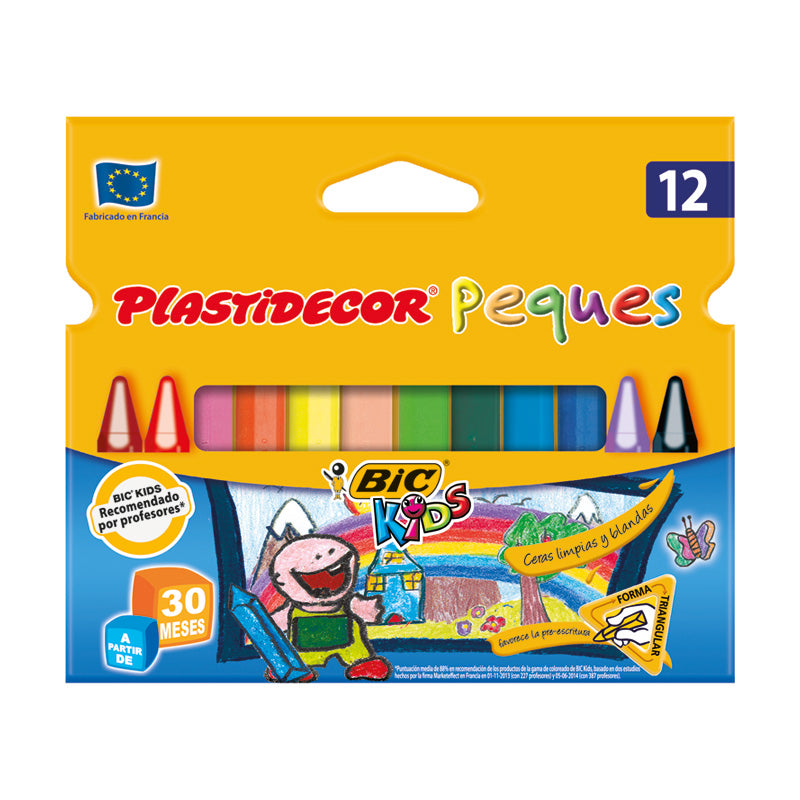 BIC 12 Lápis de Cera Plastidecor Kids