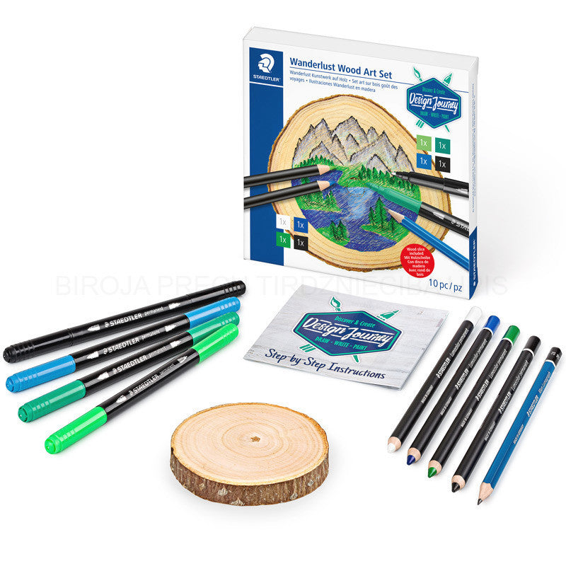 Conjunto Staedtler Para Ilustração Wanderlust Em Madeiral