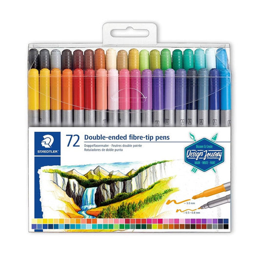 72 Canetas de Feltro de Ponta Dupla - Staedtler
