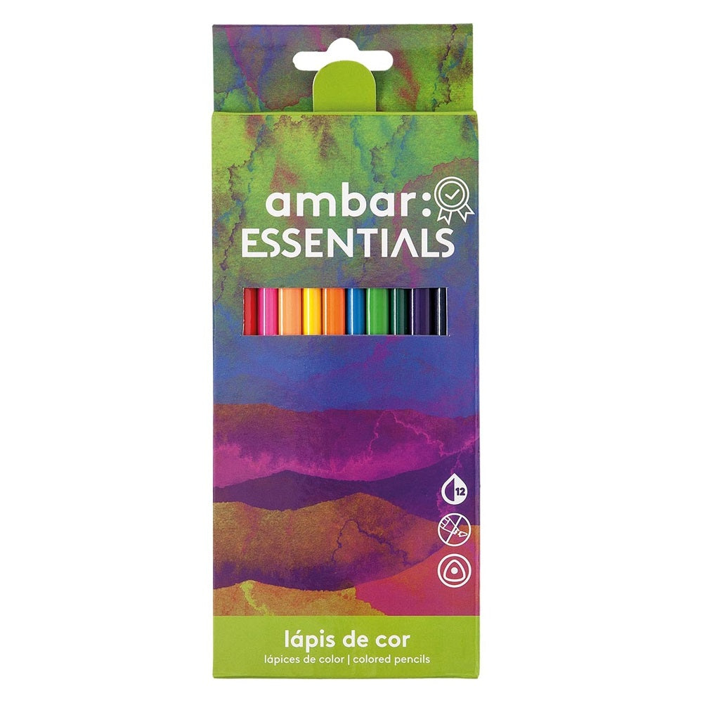 24 Lápis de Cor Triangular Ambar