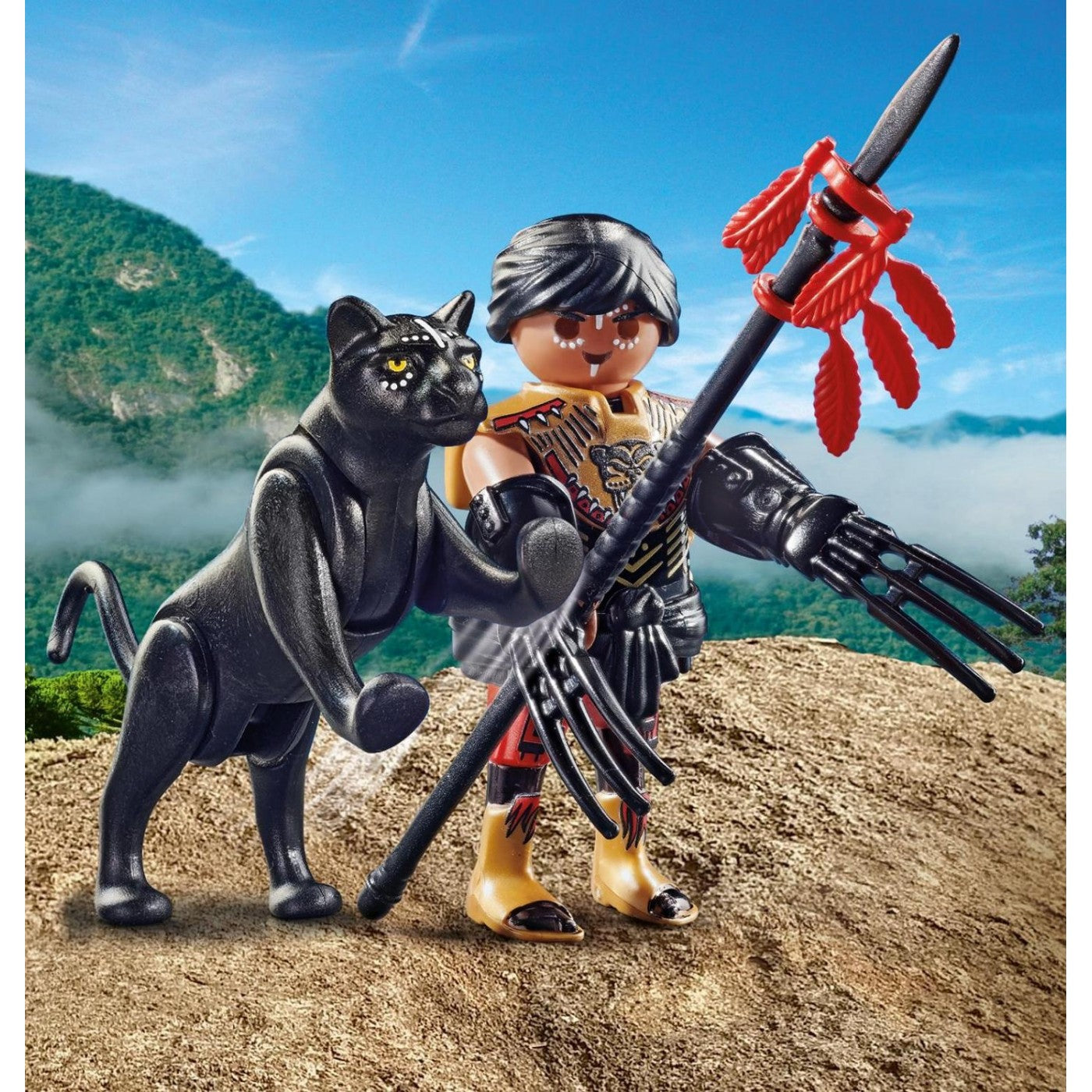 Playmobil: Guerreiro com Pantera 9 Peças