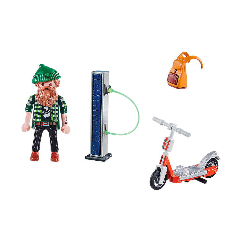 Playmobil: Hipster com E-scooter 16 Peças