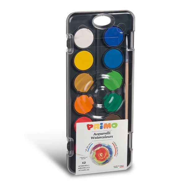 Caixa de 12 Tintas Aguarelas Primo